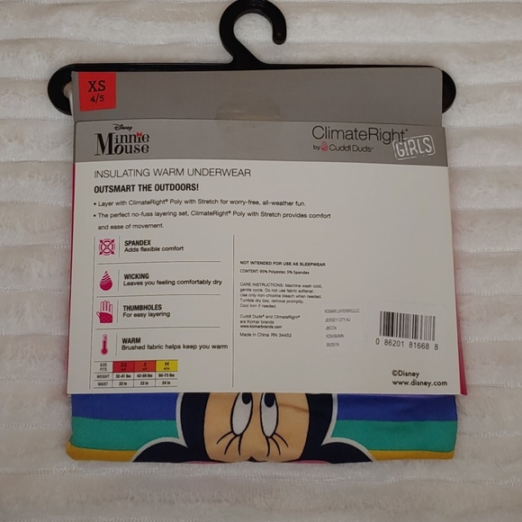 ๐NWT Cuddl Duds Disney Minnie Mouse 2 pc PJ set - Picture 3 of 4